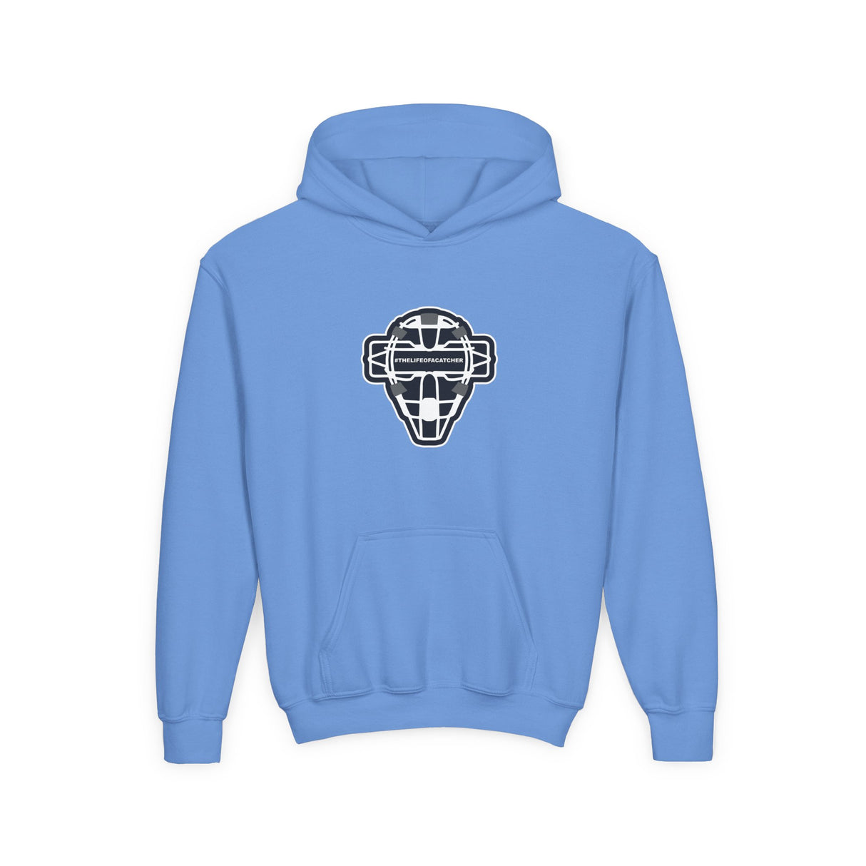 The Catching Guy Logo Mask Youth Hoodie light blue
