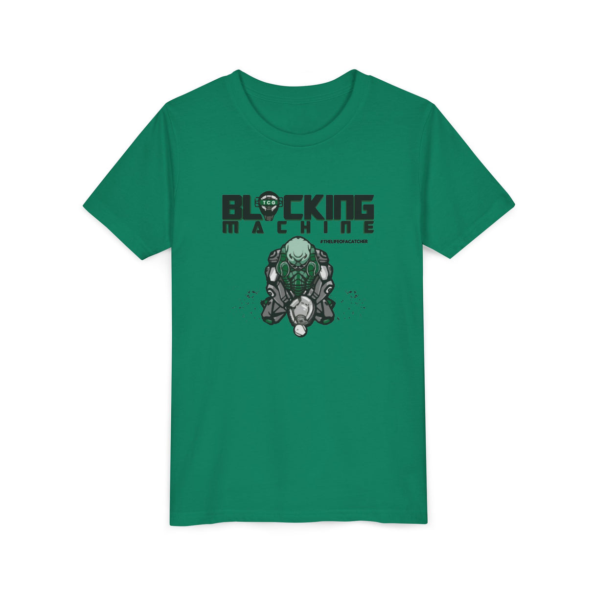 Blocking Machine Youth T-Shirt - Kelly Green