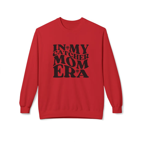 In My Catcher Mom Era Unisex Sweatshirt - Red 