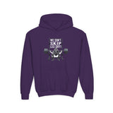 We Don't Skip Leg Day Youth Hoodie Purple