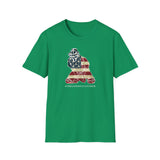 American Flag Catcher Unisex T-Shirt - Kelly Green