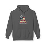 American Flag Catcher Unisex Hoodie - Charcoal