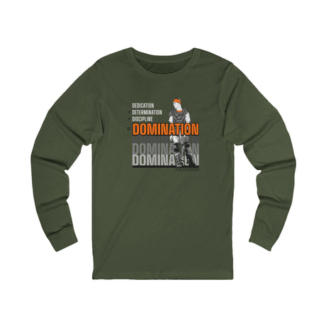 Domination Unisex Jersey Long Sleeve Tee military green