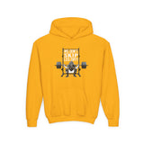 We Don't Skip Leg Day Youth Hoodie Gold