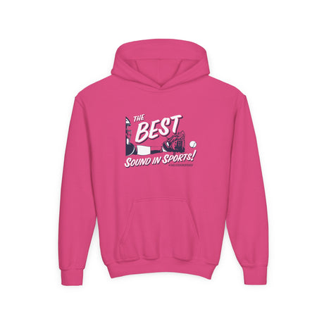 The Best Sound In Sports Youth Hoodie hot pink