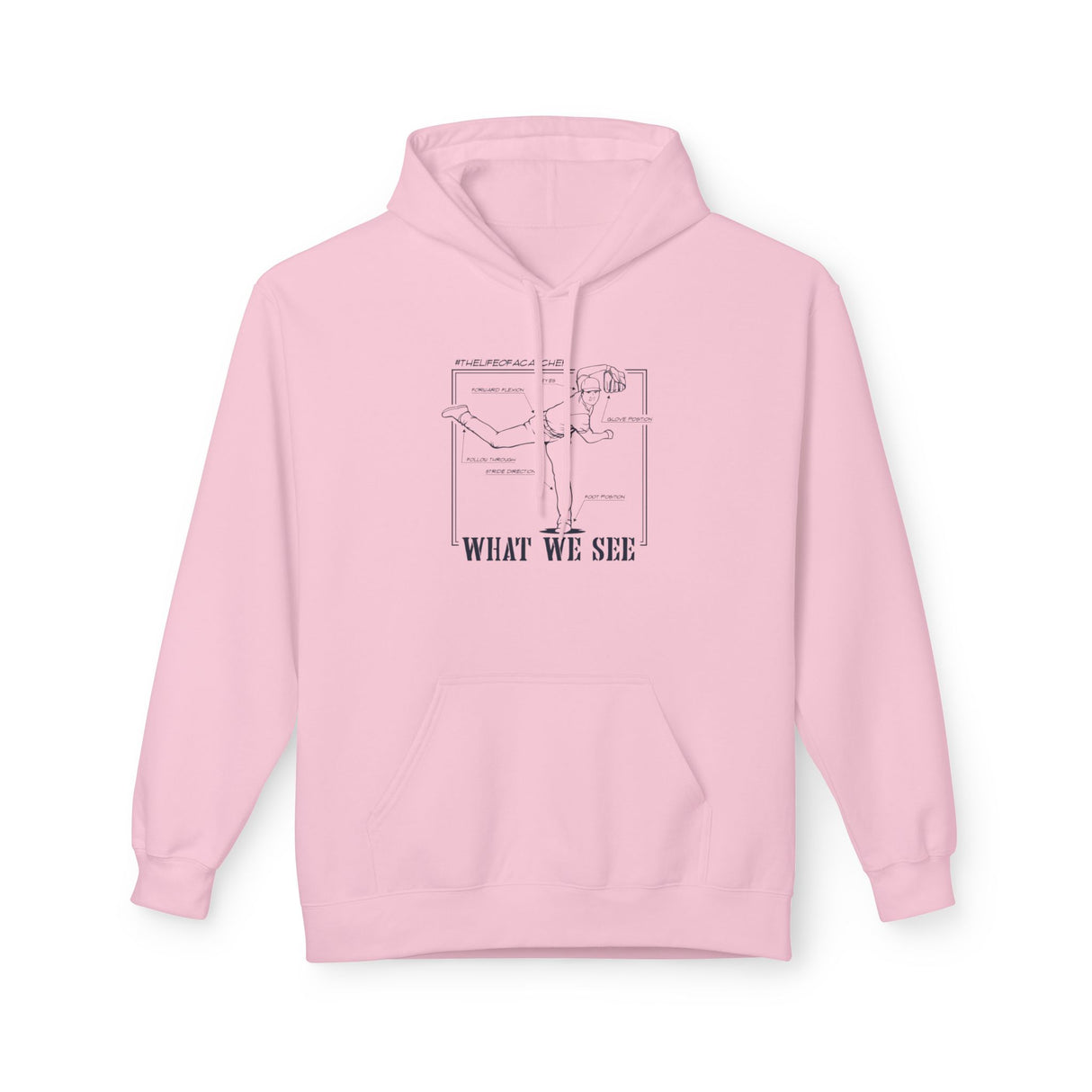 What We See Unisex Hoodie Light Pink