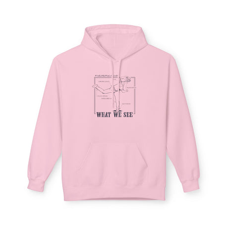 What We See Unisex Hoodie Light Pink