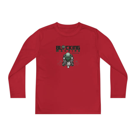 Blocking Machine Youth Long Sleeve T-Shirt - Red 