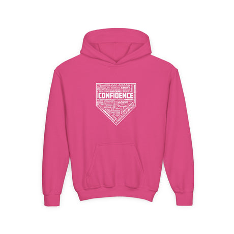 Confidence Youth Hoodie pink
