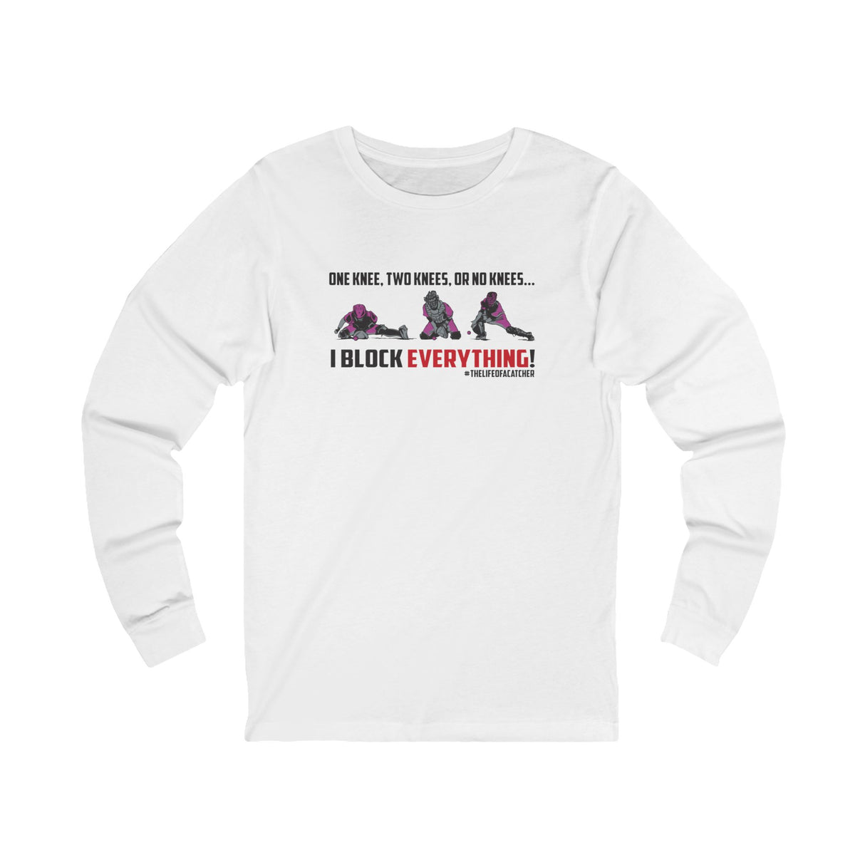 Knees Unisex Jersey Long Sleeve Tee white