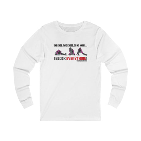 Knees Unisex Jersey Long Sleeve Tee white