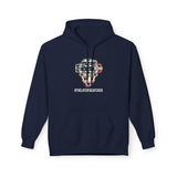 American Flag Mask Unisex Hoodie - Navy
