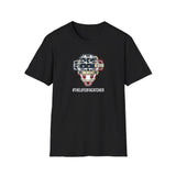 American Flag Mask Unisex T-Shirt - Black