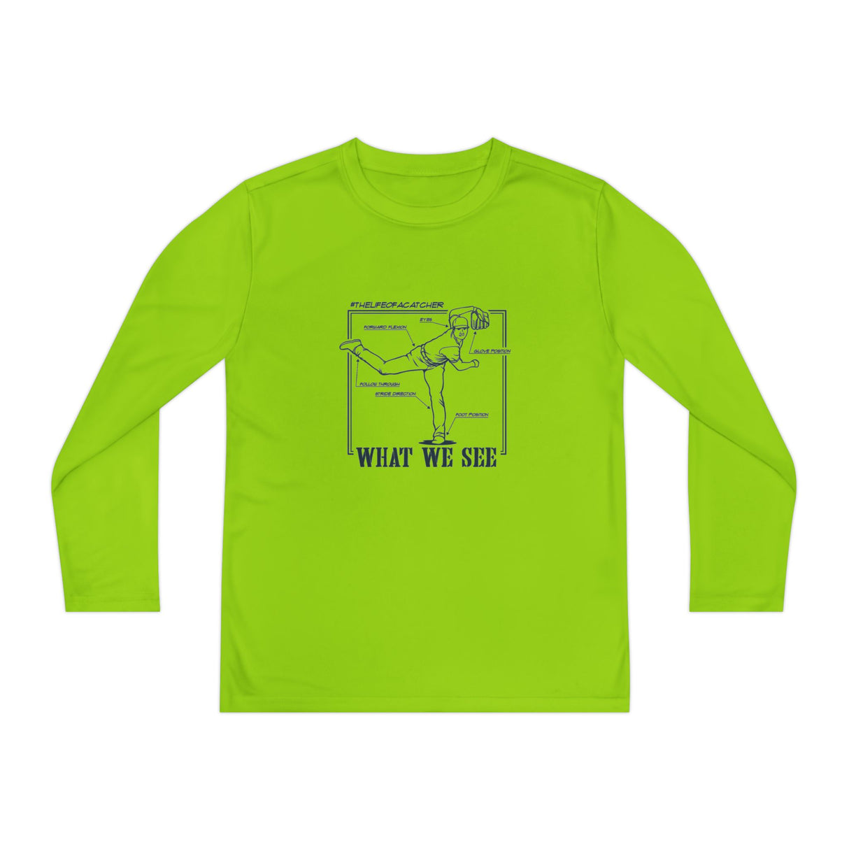 What We See Youth Long Sleeve T-Shirt Lime Shock