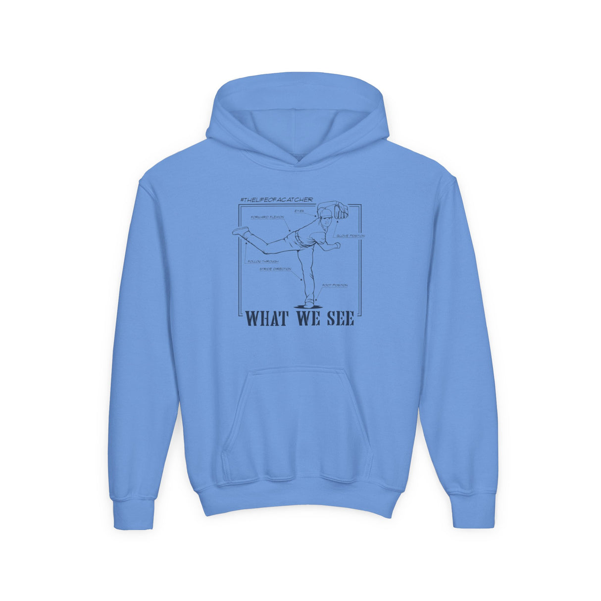 What We See Youth Hoodie Carolina Blue