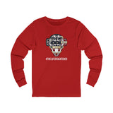 American Flag Mask Unisex Jersey Long Sleeve Tee - Red