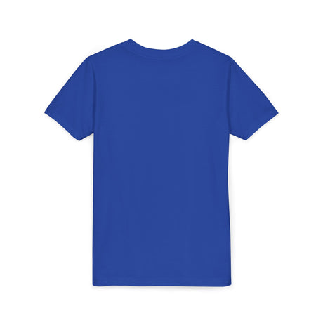 American Flag Catcher Youth T-Shirt - Royal Back