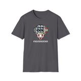 American Flag Mask Unisex T-Shirt - Charcoal