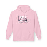 the best sound in sports hoodie light pink