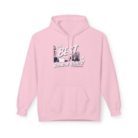 the best sound in sports hoodie light pink