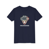 American Flag Mask Youth T-Shirt - Navy