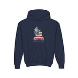 american flag catcher hoodie navy