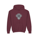 The Catching Guy Logo Mask Youth Hoodie maroon