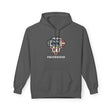 American Flag Mask Unisex Hoodie - Grey