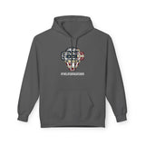 American Flag Mask Unisex Hoodie - Grey