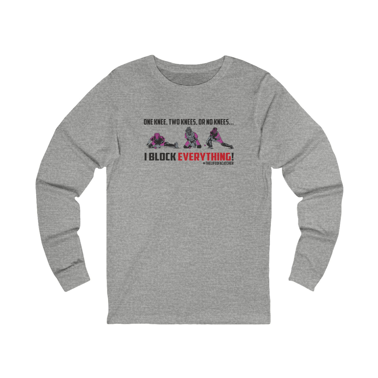 Knees Unisex Jersey Long Sleeve Tee grey