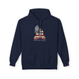 American Flag Catcher Unisex Hoodie - Navy Front
