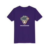 American Flag Mask Youth T-Shirt - Purple
