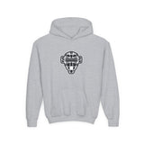 The Catching Guy Logo Mask Youth Hoodie light grey