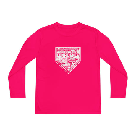 Confidence Youth Long Sleeve T-Shirt - Pink Raspberry