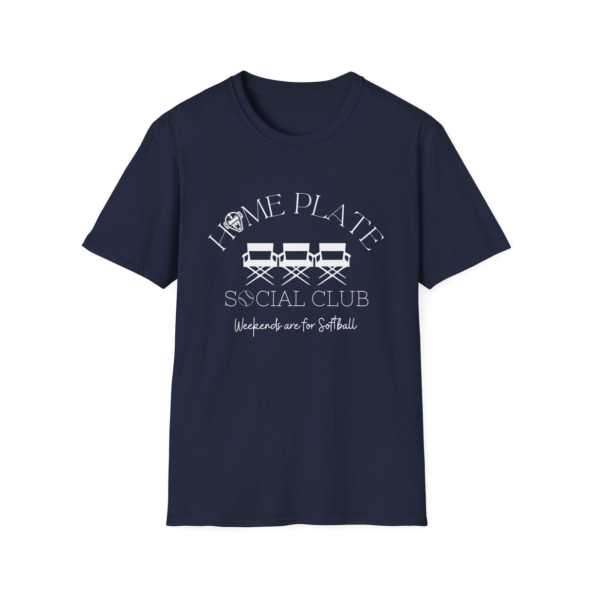 Home Plate Social Club Softball Unisex T-Shirt - Navy