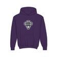The Catching Guy Logo Mask Youth Hoodie purple