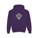 The Catching Guy Logo Mask Youth Hoodie purple