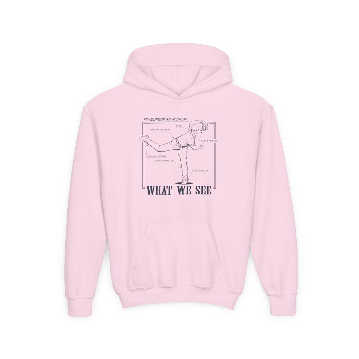 What We See Youth Hoodie Light Pink
