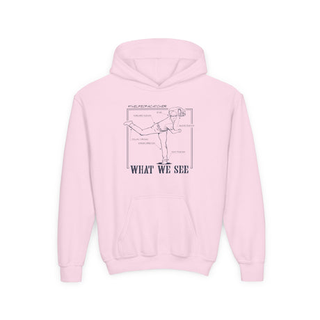 What We See Youth Hoodie Light Pink