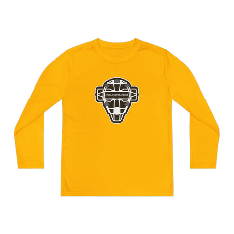 The Catching Guy Logo Mask Youth Long Sleeve T-Shirt - Gold