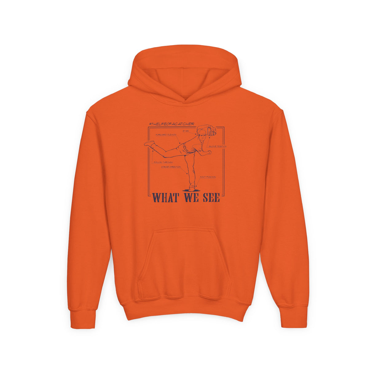 What We See Youth Hoodie Orange