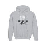 We Don't Skip Leg Day Youth Hoodie Sport Grey