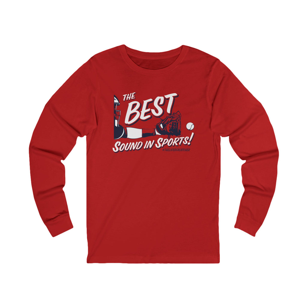 The Best Sound In Sports Unisex Jersey Long Sleeve Tee red