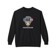 American Flag Mask Unisex Sweatshirt - Black Front