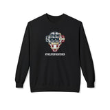 American Flag Mask Unisex Sweatshirt - Black Front