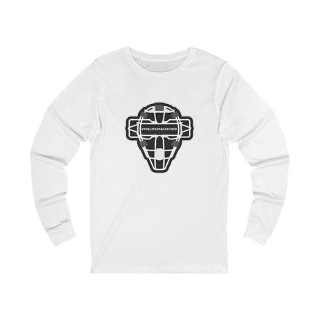 The Catching Guy Logo Mask Unisex Jersey Long Sleeve Tee - White Front
