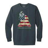 American Flag Catcher Unisex Crewneck Sweatshirt - Pepper