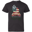 American Flag Catcher Youth Jersey T-Shirt - Black