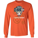 American Flag Mask Unisex Long Sleeve T-Shirt - Orange