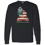 American Flag Catcher Unisex Long Sleeve T-Shirt - Black